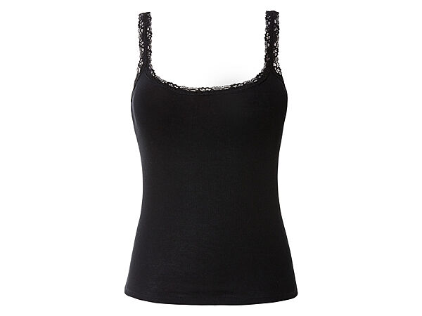 Майка натільна в рубчик для жінки Esmara LYCRA 457278 чорний