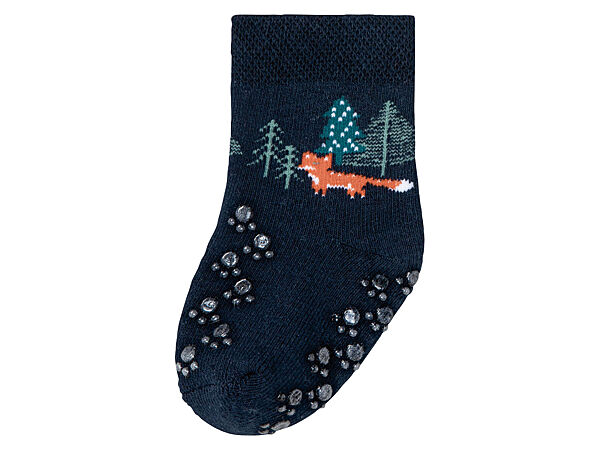 Термо-шкарпетки махрові з силіконовими вставками для хлопчика Lupilu LYCRA 389320-2 темно-синій