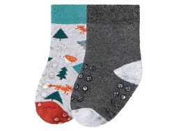 Шкарпетки набір 2 пари махра для хлопчика Lupilu SOFT COMFORT LYCRA 389320-н сірий