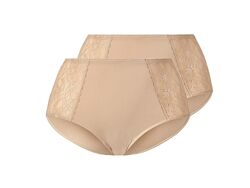 Трусики коригувальні набір 2 шт. високі з ефектом утяжки для жінки Esmara LYCRA 480001 бежевий