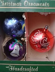 Игрушка елочная стеклянная украшения іграшка Ялинкова склянна прик