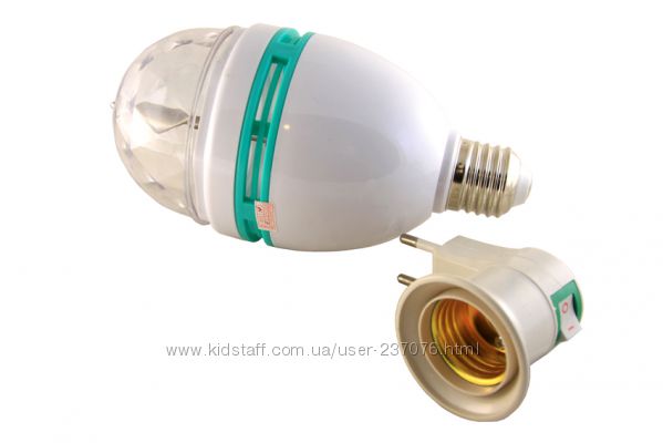 Цветомузикальная лампочка для дискотеки LED Mini Party Light