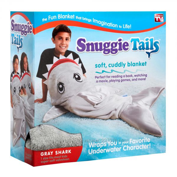 Детский плед мешок Snuggie Tails Shark