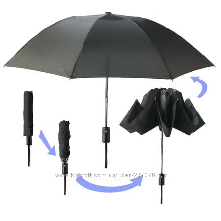 Автоматический черный зонт Наоборот