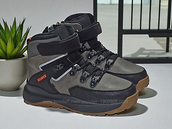 Черевики зимові для хлопчика Clibee арт. НВ606-3 grey-orange