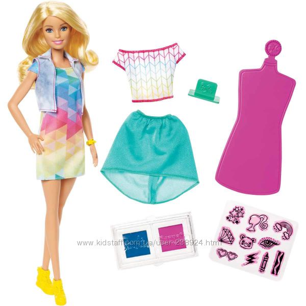Barbie Crayola Color Stamp Fashions Set, Блондинка