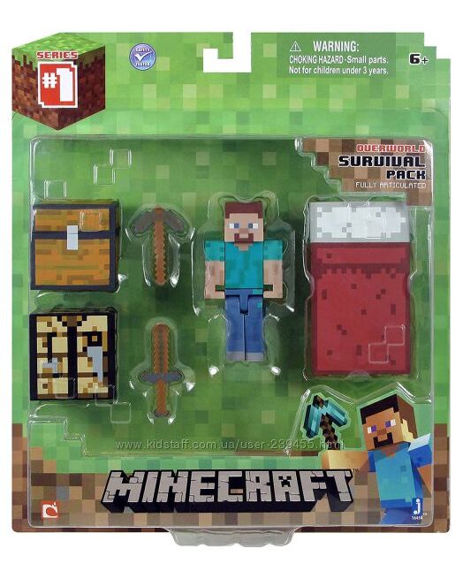 Minecraft Survival Pack Майнкарфт набор для выживания Стив