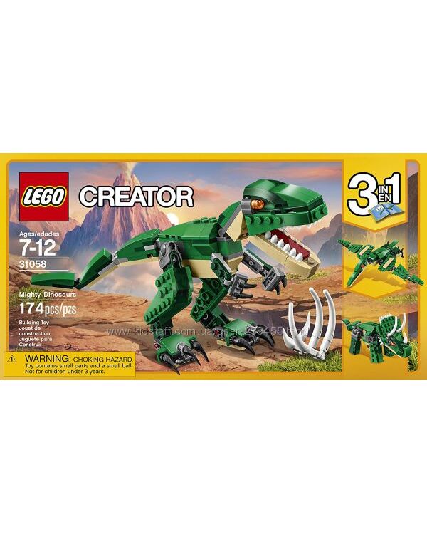 Lego Creator Mighty Dinosaur Конструктор Лего Грозный динозавр 31058