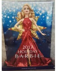 Barbie 2017 Holiday Коллекционная Барби блондинка в красном платье