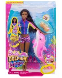 Barbie Dolphin Magic Snorkel Кукла Барби брюнетка Магия дельфинов