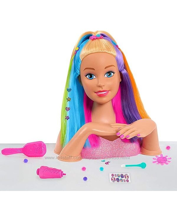 Большой манекен Барби радуга для причесок и маникюра Barbie Rainbow Deluxe 