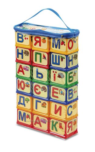 Кубики Абетка, ТМ Юніка, и мягкие кубики для деток