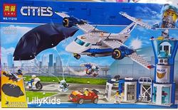 Конструктор LARI City Воздушная полиция авиабаза 11210 Аналог LEGO City 6