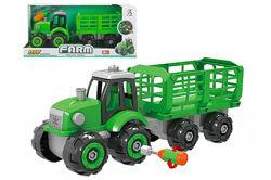 Трактор з причепом - конструктор KB 062 на шурупах з викруткою