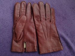 Женские кожаные перчатки, размер 8