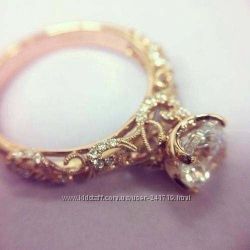 ажурное золотое кольцо 585 пробы