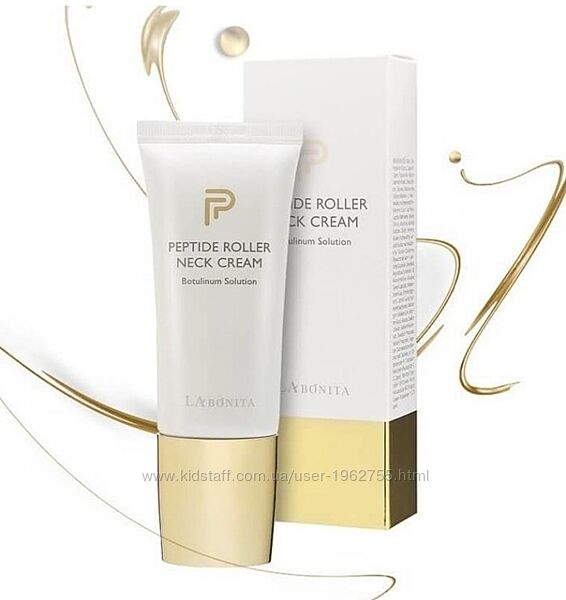 Крем для шиї та декольте з ролером La Bonita peptide roller neck cream 50ml