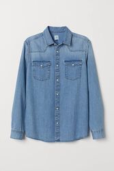 Стильна джинсова сорочка рубашка від H&M XXL 
