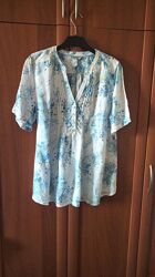 Котоново-льняна літня блуза від M&S xl-3xl