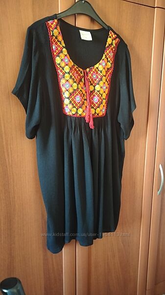 Яскрава блуза вишиванкаM-L-XL 