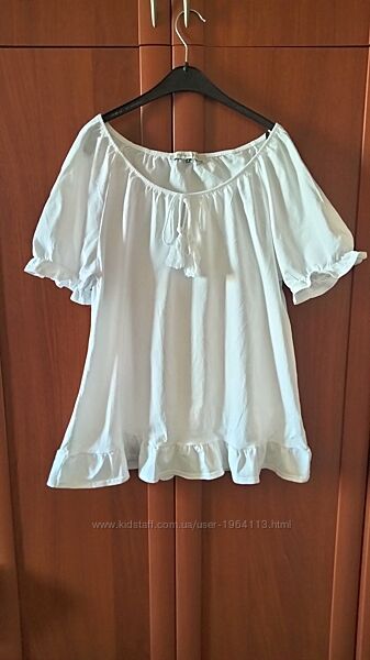 Білосніжна літня блуза футболка від Maison de Nimes M-XL 