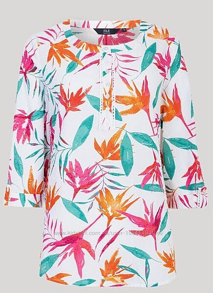 Нова яскрава котонова блуза від Isle collection XL-XXL 