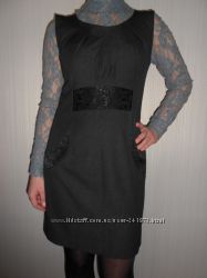 Платье-сарафан в деловом стиле,  размер XS -S, цвет антрацит