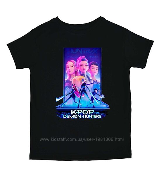 Huntrix KPOP demon hunters футболка 110-170рр