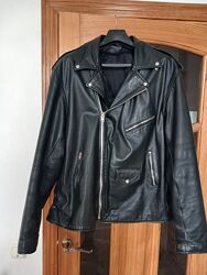 Куртка шкіряна байкерська косуха дуже велика зріст 192-198, груди 135-145