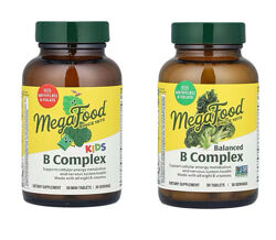 Kids В, Balanced B комплекс Мегафуд B, витамины группы В. Megafood 
