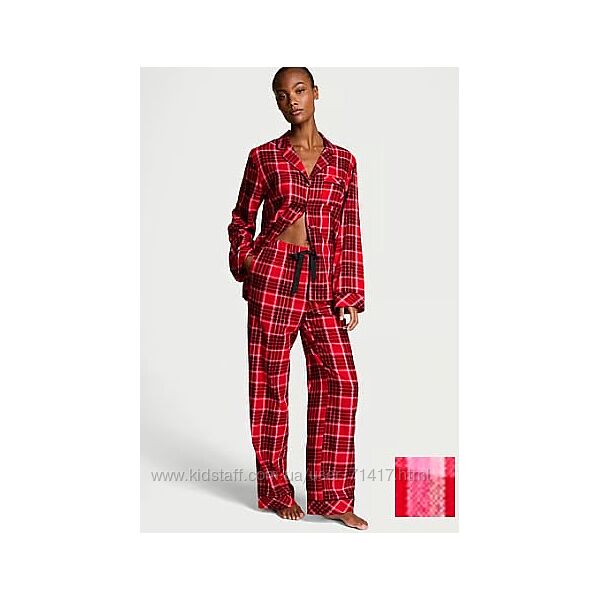 Пижама Виктория сикрет, фланель в клетку ХС, піжама жіноча вікторія Xs