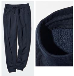 Штаны Uniqlo теплые шерпа, р. С женские мех Heattech джоггеры Уникло