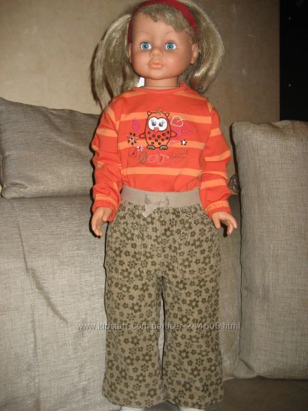 Брюки микровельвет на трикотажной под-ке Германия Topolino рост 80, 86