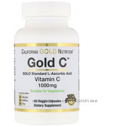 California Gold Nutrition, Gold C, Витамин C, 1 000 мг, 60 капсул