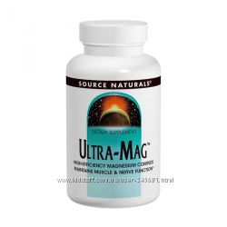Source Naturals, Комплекс Ultra-Mag, 120шт аналог Магне В6  магний 