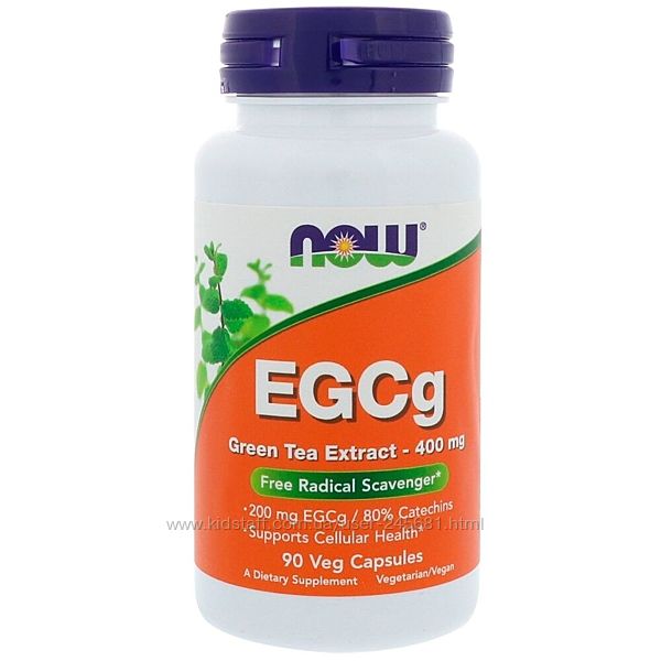 Now Foods, EGCg, экстракт зеленого чая, 400 мг, 90 капсул чай зелений