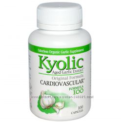 Kyolic, Холестерин Сердце Сосуды Выдержанный экстракт чеснока, 100шт