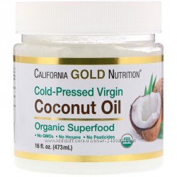 California Gold Nutrition, Органическое кокосовое масло 473мл 