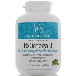 Женское здоровье Natural Factors, WomenSense, RxOmega-3, 120шт