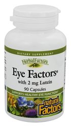 Лучшее для глаз  Natural Factors,  Eye Factors с 2 мг лютеина, 90 капсул