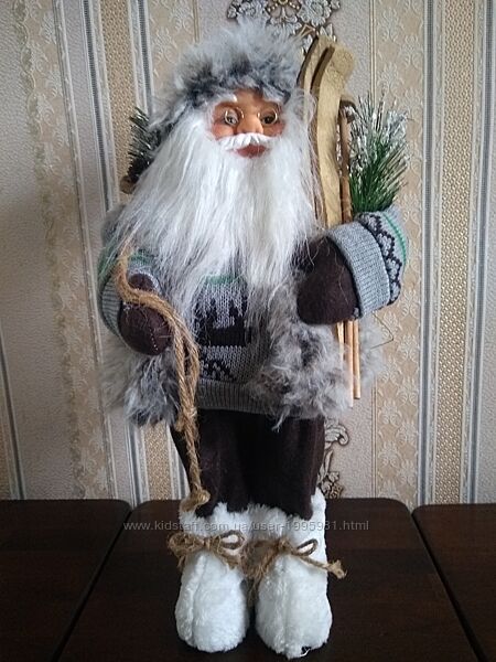 Яскравий Новорічний Різдвяний Санта Клаус, висота 45 см