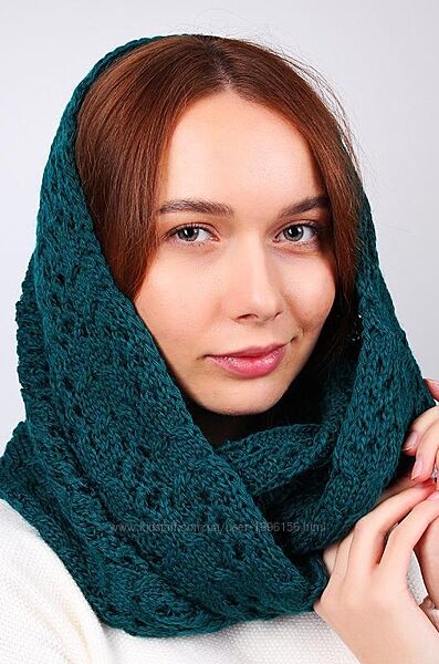 Шарф снуд хомут ажурна в´язка