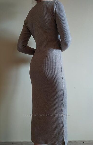Довга сукня плаття дрібний рубчик машинна в&acuteязка
