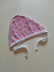 Шапочка чепчик з начосом на зав&acuteязках для новонароджених