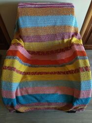 В´язане велике покривало накидка плед на крісло ручна робота