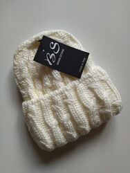 Жіноча напіввовняна шапка з підворотом та підкладкою італія