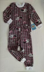 Дитяча бавовняна піжама з начосом кофта та штани міккі маус