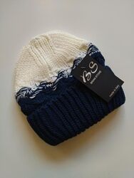 Жіноча напіввовняна шапка з підворотом та підкладкою на флісі італія