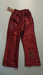 Дитячі теплі штани на флісі з вишивкою брюки з 22 по 30 розмір