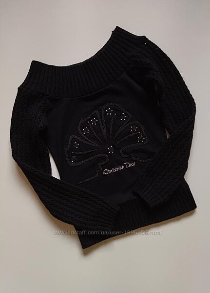 Жіноча кофта светр легенька комбінована кофтинка